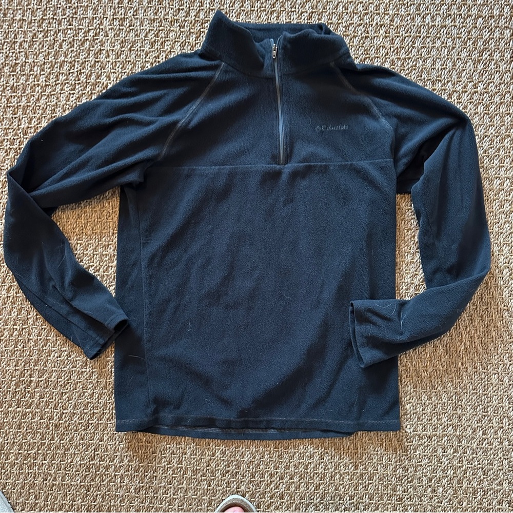 Columbia Youth Boys Glacial Half Zip, Black, X-Large (18/20). Like New.
